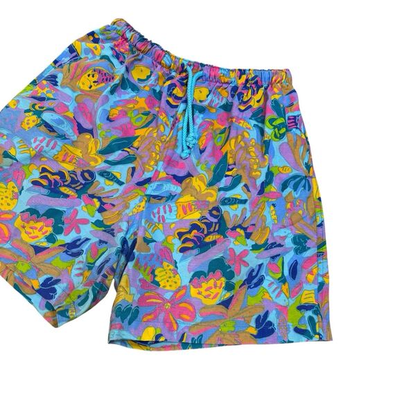 Vintage Ken Done Men’s Swim Shorts Size L Large Tropical Print Made in USA RARE - Picture 3 of 11
